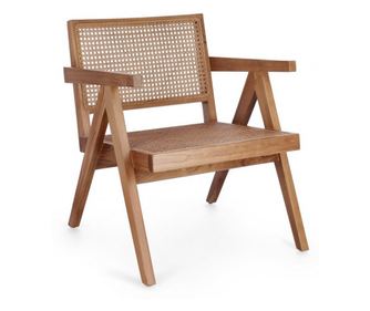 Fotoliu lemn rattan maro Galia 61x68.5x74 cm