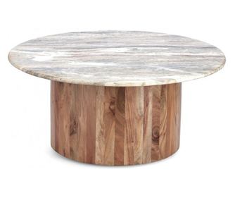 Eloy Marble Wood Stolik Kawowy 80x35 cm