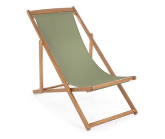 4 db Noemi kerti szék, barna fa, zöld textil, 60x106x88 cm