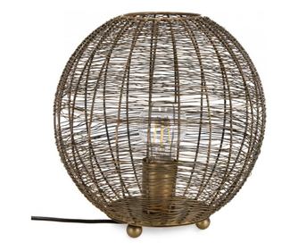 2 darabos Inay arany színű fém éjjeli lámpa szett, 26x26 cm