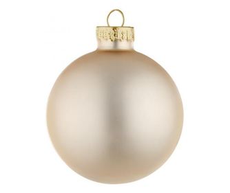 36 darabos, matt arany üveg karácsonyfadísz készlet, 6 cm