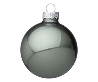 36 darabos zöld üvegdísz készlet, 6 cm