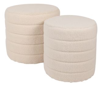 Set od 2 bež tekstilne stolice 50x45 cm, 40x40 cm