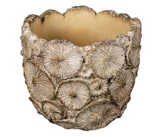 Šedohnědý kamenný květináč 11x10 cm