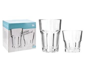 Set 12 pahare pentru diferite băuturi 250&360ml