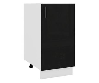 Долен кухненски шкаф Glamour Н-40 с врата Черен гланц
