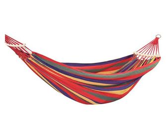 Függőágy Multicolor Simple (1 személy), 190 x 80 cm, 40 cm rúddal - PIROS