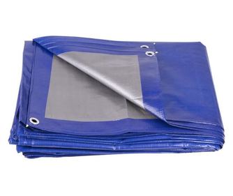 Prelata impermeabila cu inele, 4.9x7.9 m, PE, 140 g/mp, 40 mp