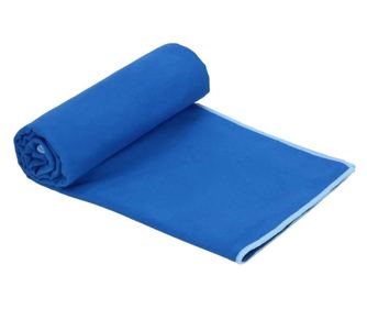 Prosop de plaja cu uscare rapida, microfibra, albastru inchis, 150x75 cm, Springos