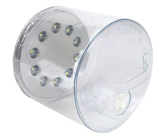 Lampa solara pentru camping, turistica, Verk Group, gonflabila, 10 LED-uri, 50 lm, 12x12.5 cm