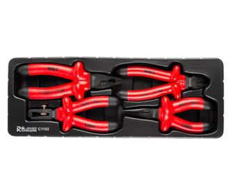 RICHMANN EXCLUSIVE 4 db-os, 1000 V-os, 160-180 mm-es, A típusú fiókos (385x150 mm) szekrényhez való, szigetelt fogó készlet