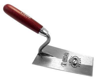 Nerjaveče jeklo, Olejnik, trapez, ozko, 140 mm, lesen ročaj, rdeče