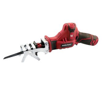 Szablyafűrész, 2 db 2 Ah-s akkumulátorral, 12 V-os Li-Ion töltővel, Worcraft