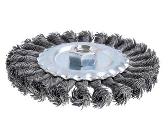 Стоманена телена четка, кръгла, усукана, M14, 125 мм, Richmann