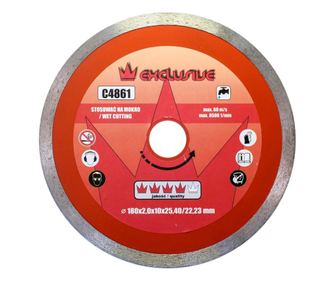 Disc diamantat, placi ceramice, taiere umeda,180 mm/25.4 mm, Rickmann Exclusive