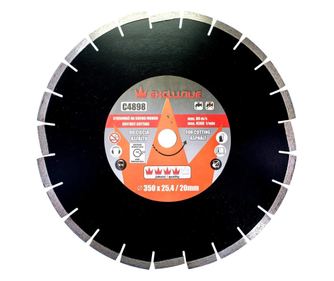 Dijamantni disk, asfalt, mokro i suho rezanje, 350 mm/25,4 mm, Richmann Exclusive