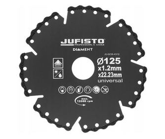 Disc diamantat segmentat, universal, taiere umeda si uscata, 125 mm/1.2 mm, Jufisto