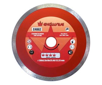 Disc diamantat, placi ceramice, taiere umeda, 200 mm/25.4 mm, Richmann Exclusive