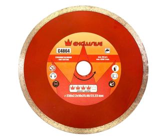 Disc diamantat, placi ceramice, taiere umeda, 230 mm/25.4 mm, Richmann Exclusive