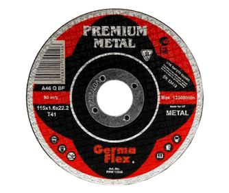 Disc debitat metal, cutie metalica, set 10 buc, 125x1 mm, Premium Metal, Germa Flex