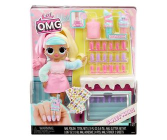 L.O.L. SURPRISE OMG SWEET NAILS CANDYLICIOUS SPRINKLES SHOP SET LUTKA Z DODATKI