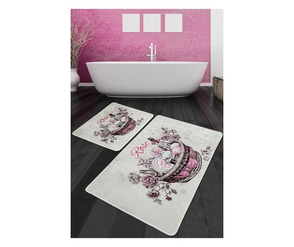 Set podstavkov za kozarce (2 kosa) Rose Basket Djt 