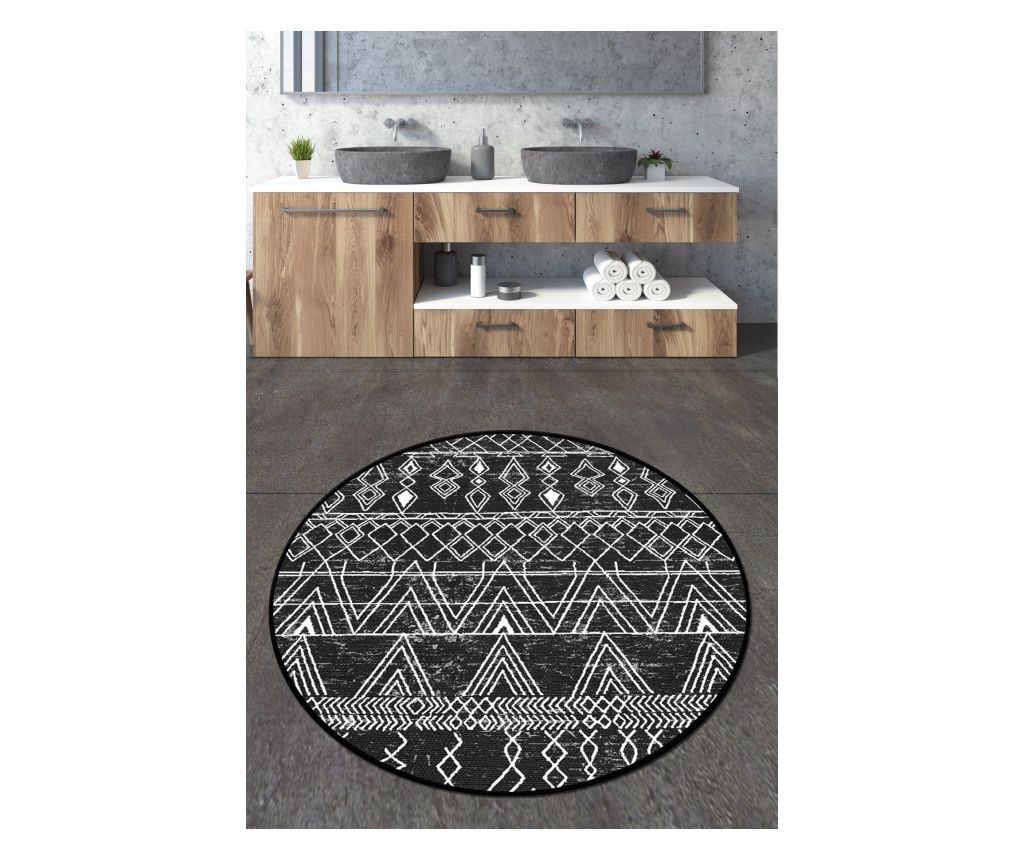 Κουβέρτα μπάνιου Straordinario Μαύρος Κύκλος Djt 200