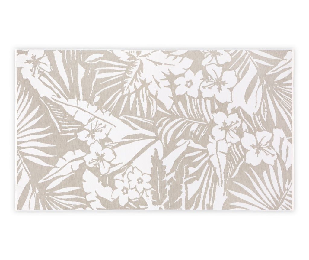 Brisača za plažo Floral - Light Brown 