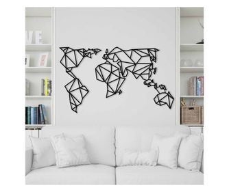 Kovinska stenska dekoracija World Map Metal Decor 4