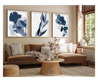 Okrasna uokvirjena MDF slika (3 kosi) Huhu207 - 20 x 30