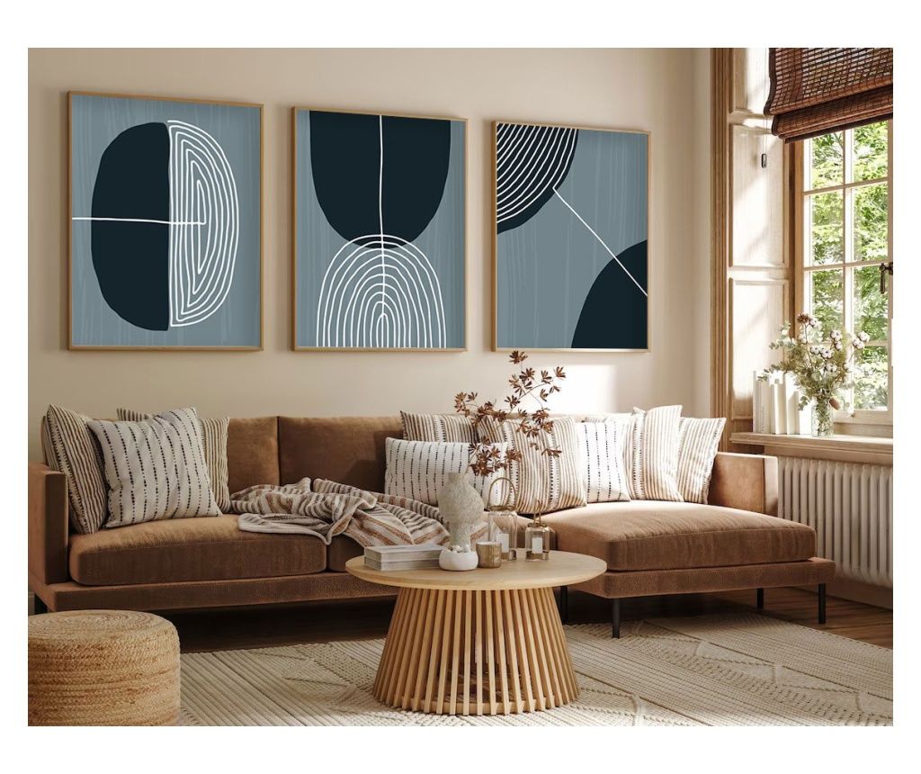 Tablou decorativ MDF inramate (set de 3) Huhu214 - 50 x 70