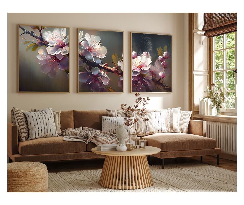 Tablou decorativ MDF inramate (set de 3) Huhu222 - 50 x 70
