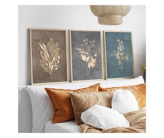 Tablou decorativ MDF inramate (set de 3) Huhu242 - 30 x 40