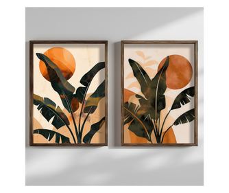 Okrasna uokvirjena MDF slika (2 kosa) HUM105