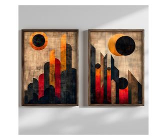 Okrasna uokvirjena MDF slika (2 kosa) HUM111