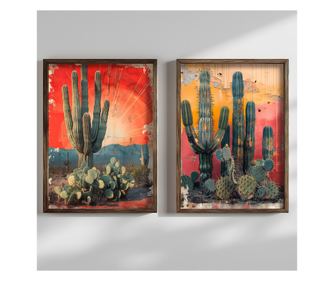 Okrasna uokvirjena MDF slika (2 kosa) HUM114