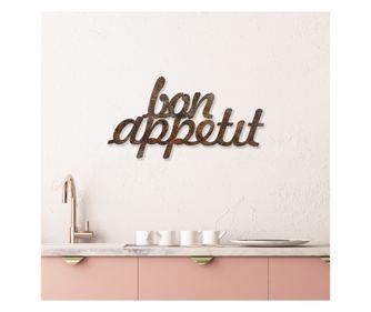 Fém Rusty Bon Appetit fali dekoráció