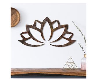 Fém Rusty Lotus fali dekoráció