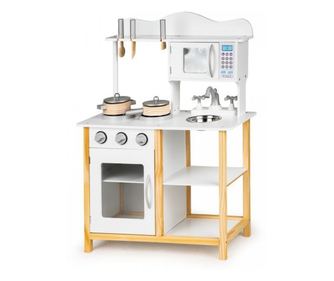 Ecotoys fakonyha tartozékokkal TK040A - Fehér, természetes színű