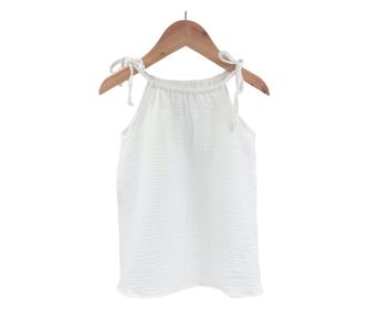 Top cu snur pentru copii, din muselina, Pearl, 6-7 ani