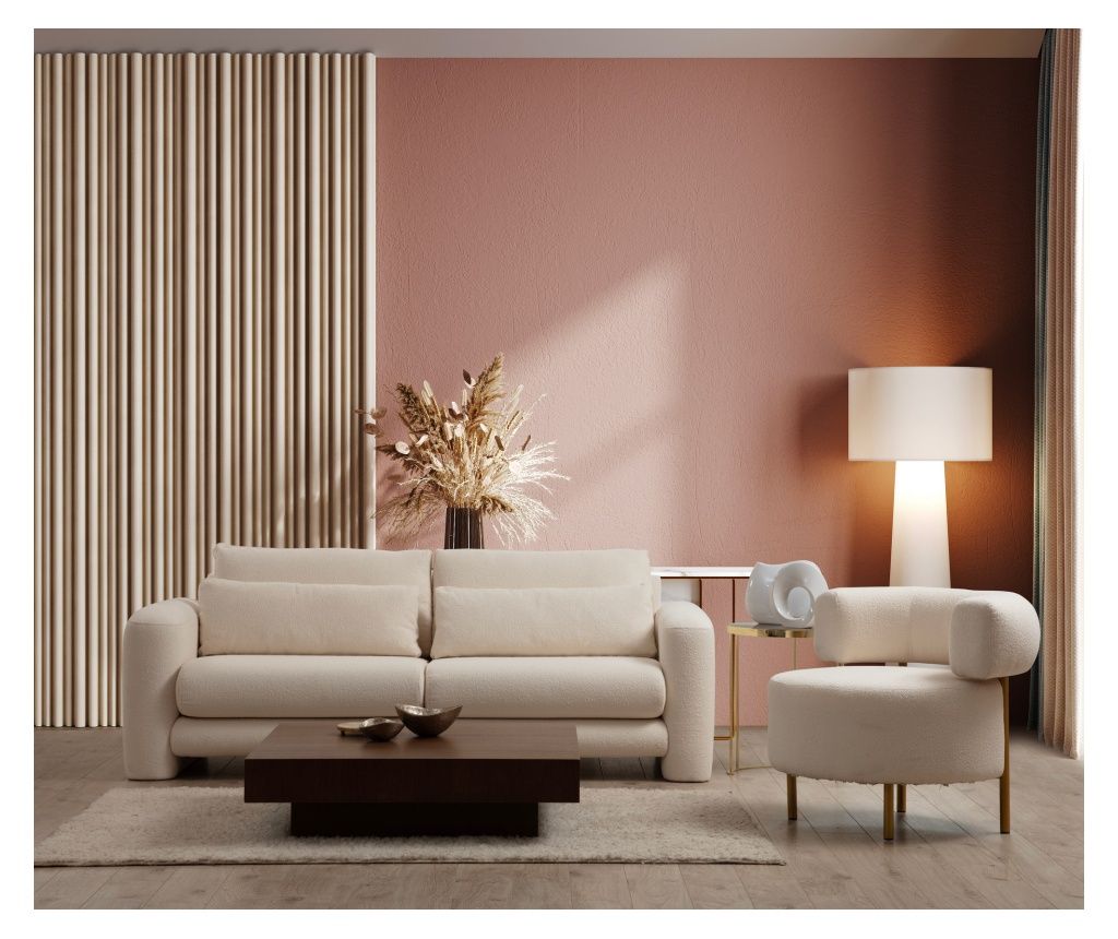 Lily Cream Loveseat - 2