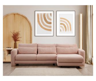 Ъглова секция Лили Корнър лява розово
