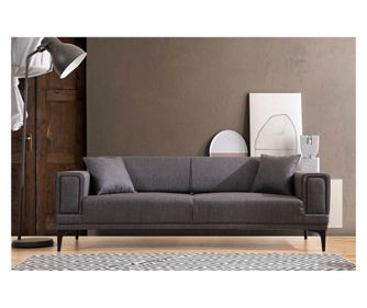Canapea cu 3 locuri extensibila Horizon - gri inchis