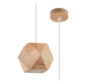 Lampă suspendată WOODY lemn natural