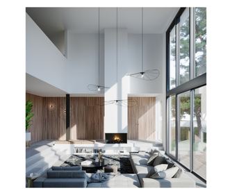 Višeća lampa ESKOLA 140 crna