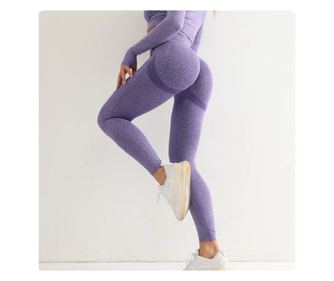 Colanti sport cu talie inalta pentru femei, culoare mov, marime S
