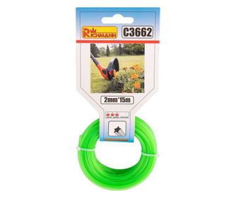 Fir rezerva motocoasa, trimmer, tip stea, 2 mm x 15 m, Richmann