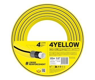 Furtun gradina, Cellfast Yellow, 4 straturi, 1/2", 20 m