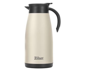 Termos Zilan ZLN0783 crem din inox, capacitate 1.5L, metine rece pana la 24 ore si cald pana la 18 ore