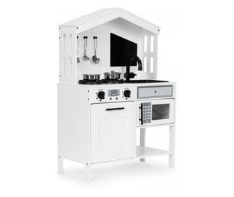 Fa konyha tartozékokkal Ecotoys PLK563 - Fehér